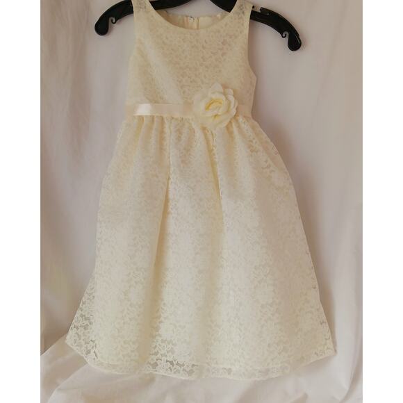 Sophia Young Designs Ivory Lace Flower Girl Pageant Dress Size 6 NWT - Picture 2 of 9